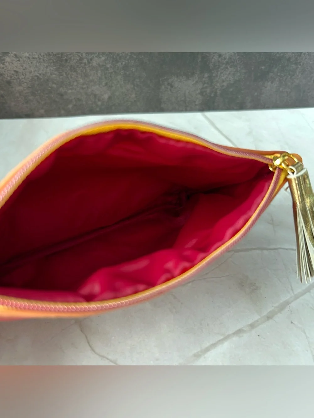 ipsy Gradient 'Peace Love Lipstick' Cosmetic Bag